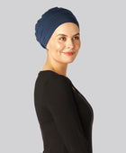 Klassisk marinblå bambuturban för damer