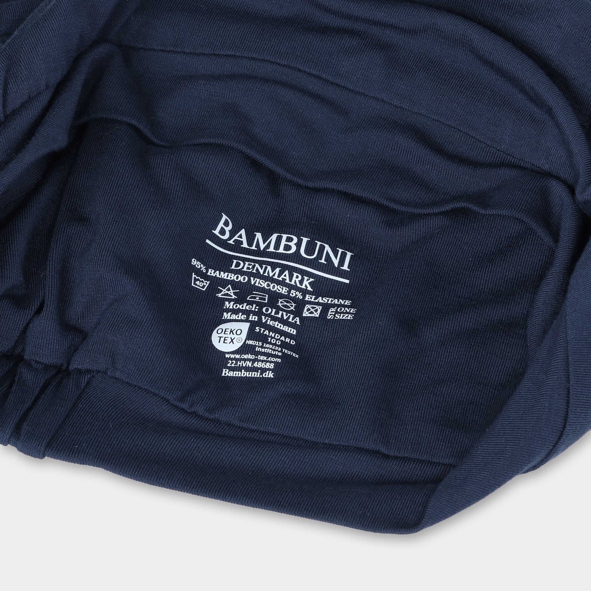 Klassisk marinblå bambuturban för damer