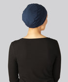 Klassisk marinblå bambuturban för damer