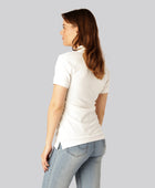 Vit bambupolo för kvinnor