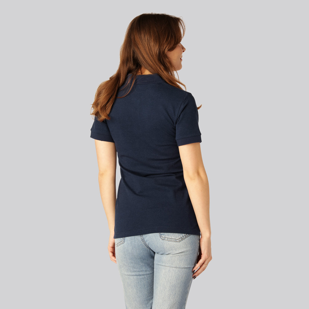 Marinblå bambupolo för kvinnor