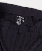 Marinblå ribbad kjol i bambu för kvinnor