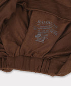 Brunt, vriden bambuturban för kvinnor