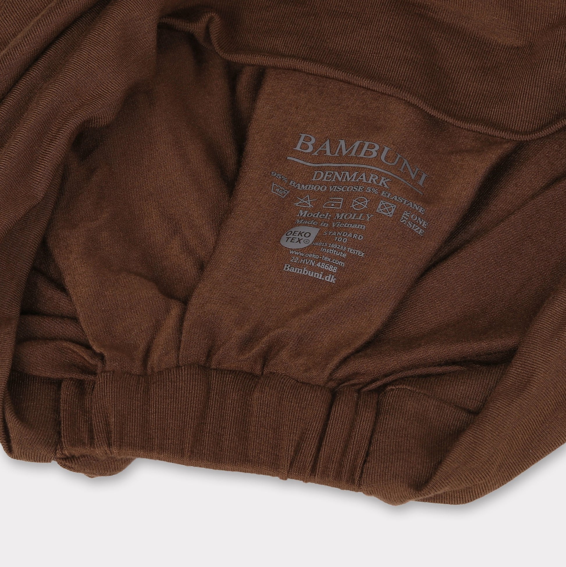 Brunt, vriden bambuturban för kvinnor