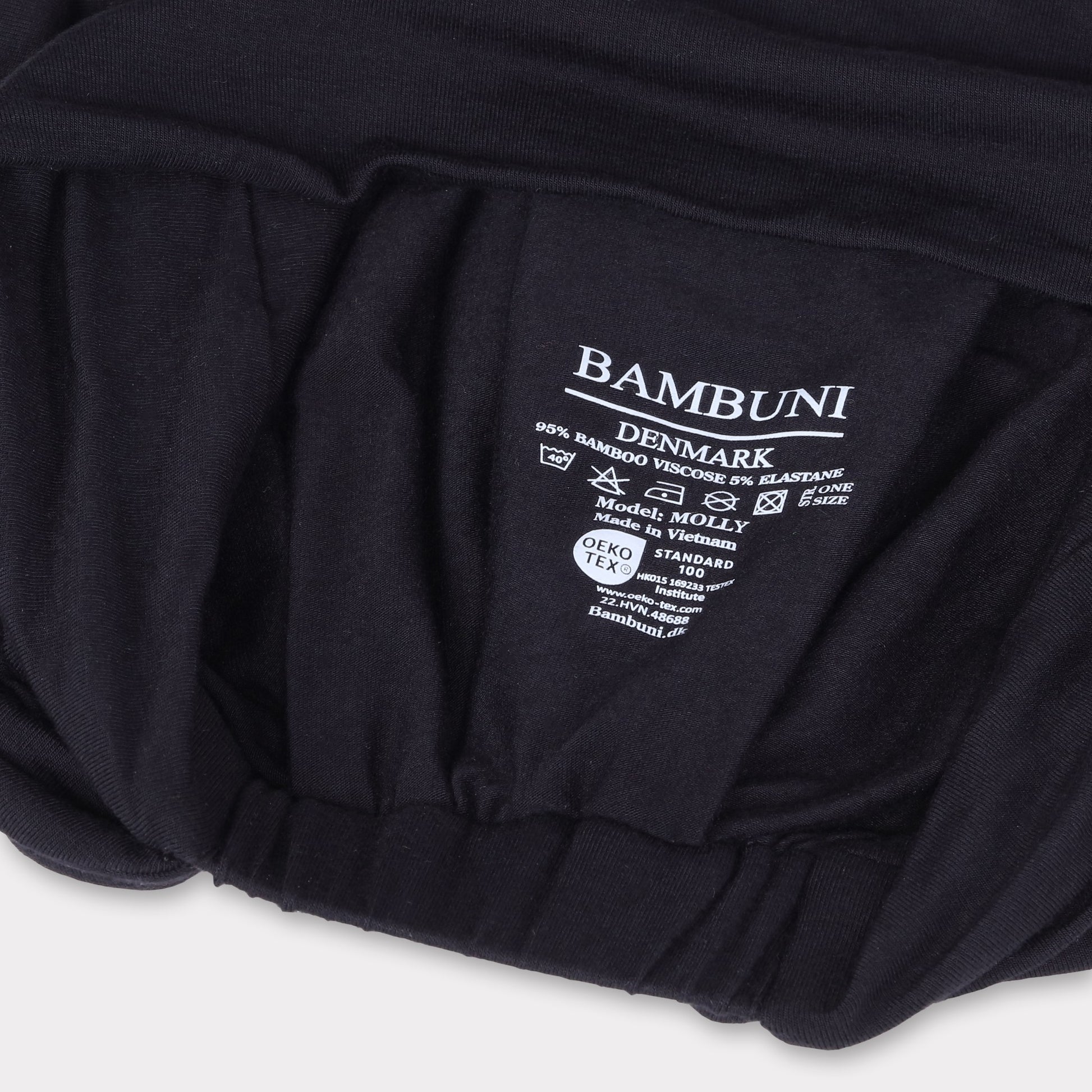 Svart tvinnad turban i bambu för kvinnor