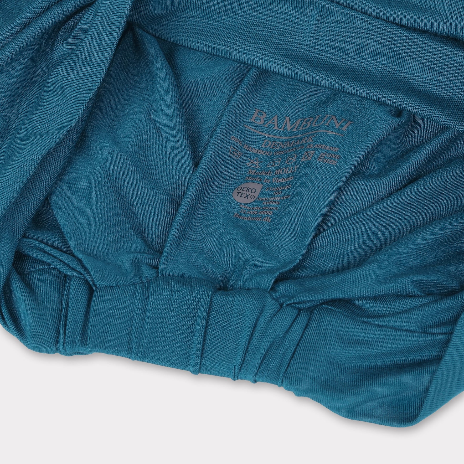 Blå, vriden turban i bambu för kvinnor