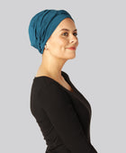 Blå, vriden turban i bambu för kvinnor