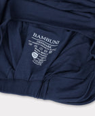 Marinblå tvinnad turban i bambu för damer