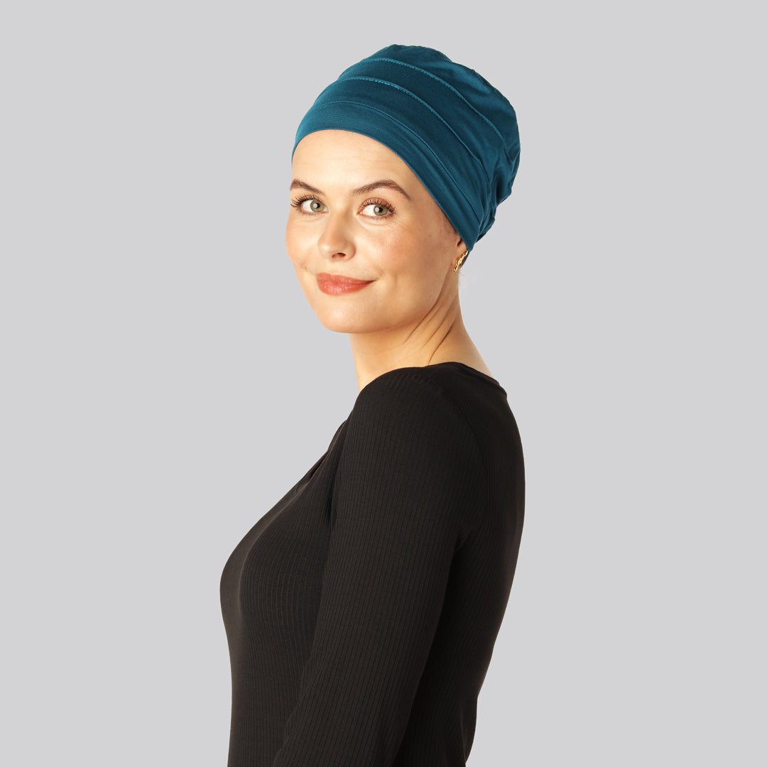 Klassisk blå bambuturban för damer