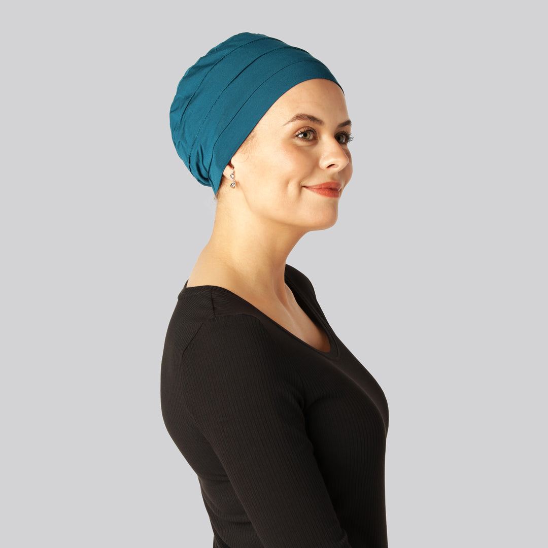 Klassisk blå bambuturban för damer