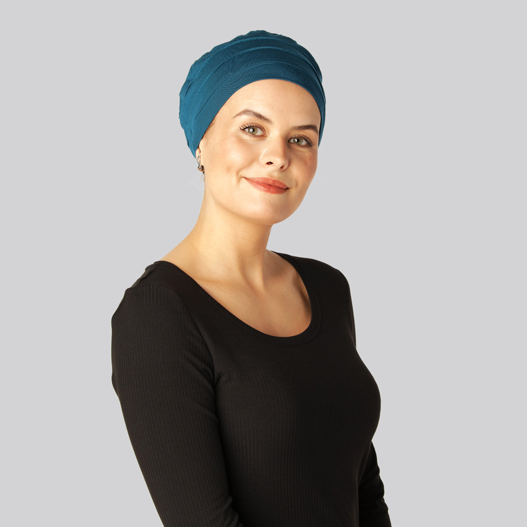 Klassisk blå bambuturban för damer