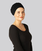 Klassisk svart bambuturban för kvinnor