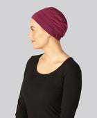 Klassisk bambuturban i vinröd för kvinnor