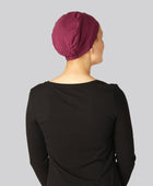 Klassisk bambuturban i vinröd för kvinnor