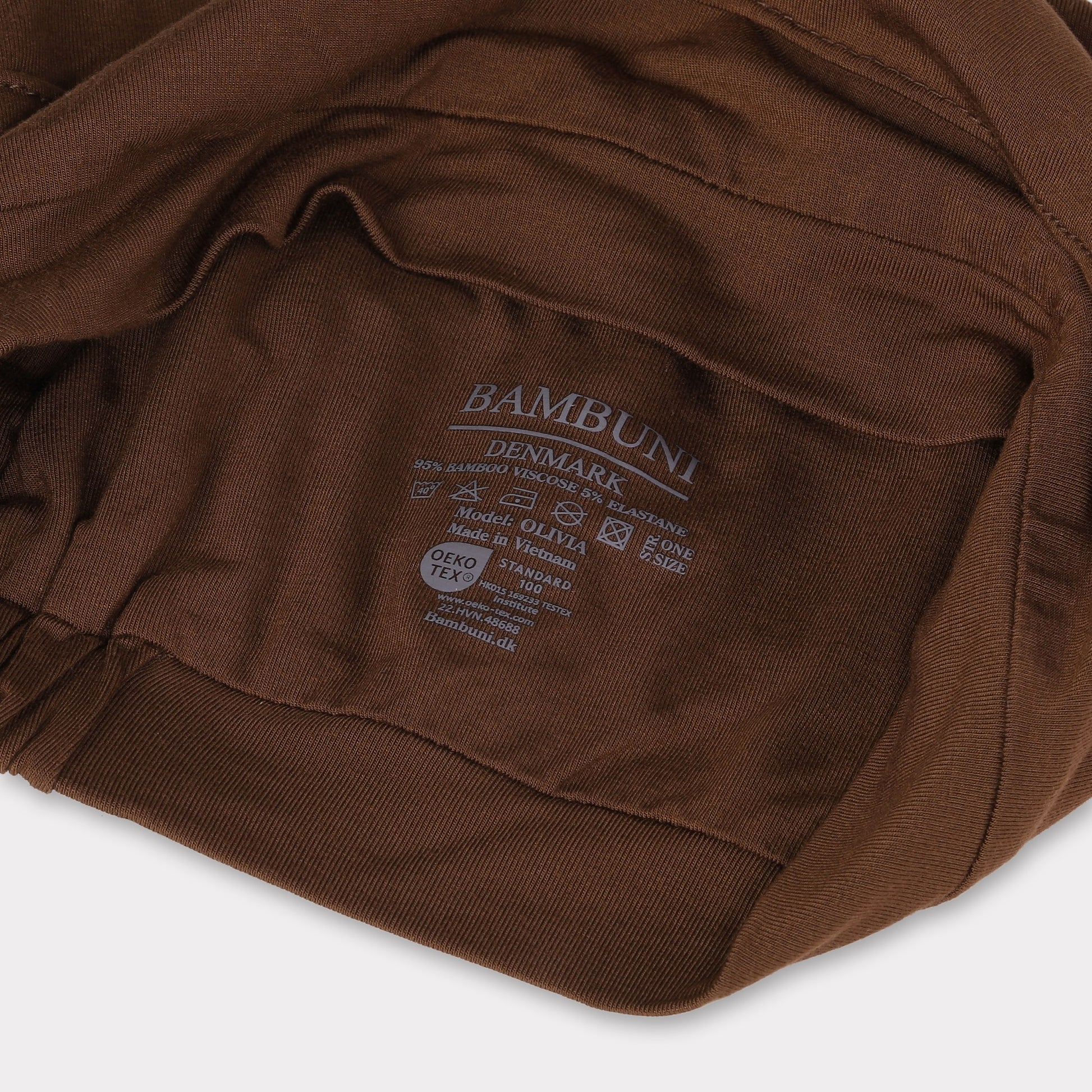 Klassisk brun bambuturban för damer