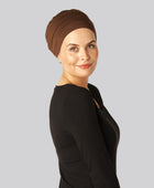 Klassisk brun bambuturban för damer