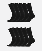 Svarta bambusockor utan resår för män, 10-pack