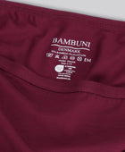 Bambu trosa med hög midja i vinrött för kvinnor