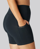 Marinblå träningsshorts i bambu för damer