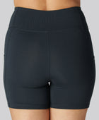 Marinblå träningsshorts i bambu för damer