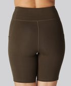 Bruna bambu fitnessshorts för damer