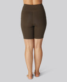 Bruna bambu fitnessshorts för damer