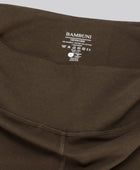 Bruna bambu fitnessshorts för damer