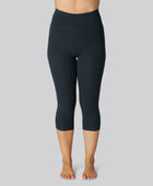 Marinblå 3/4-tights i bambu för damer