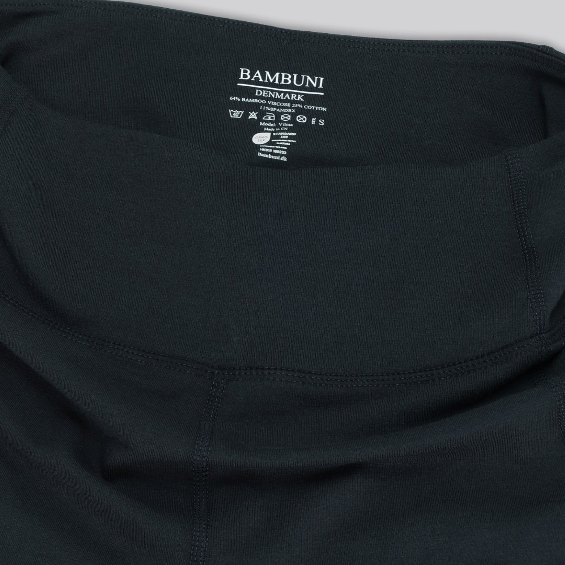 Marinblå 3/4-tights i bambu för damer