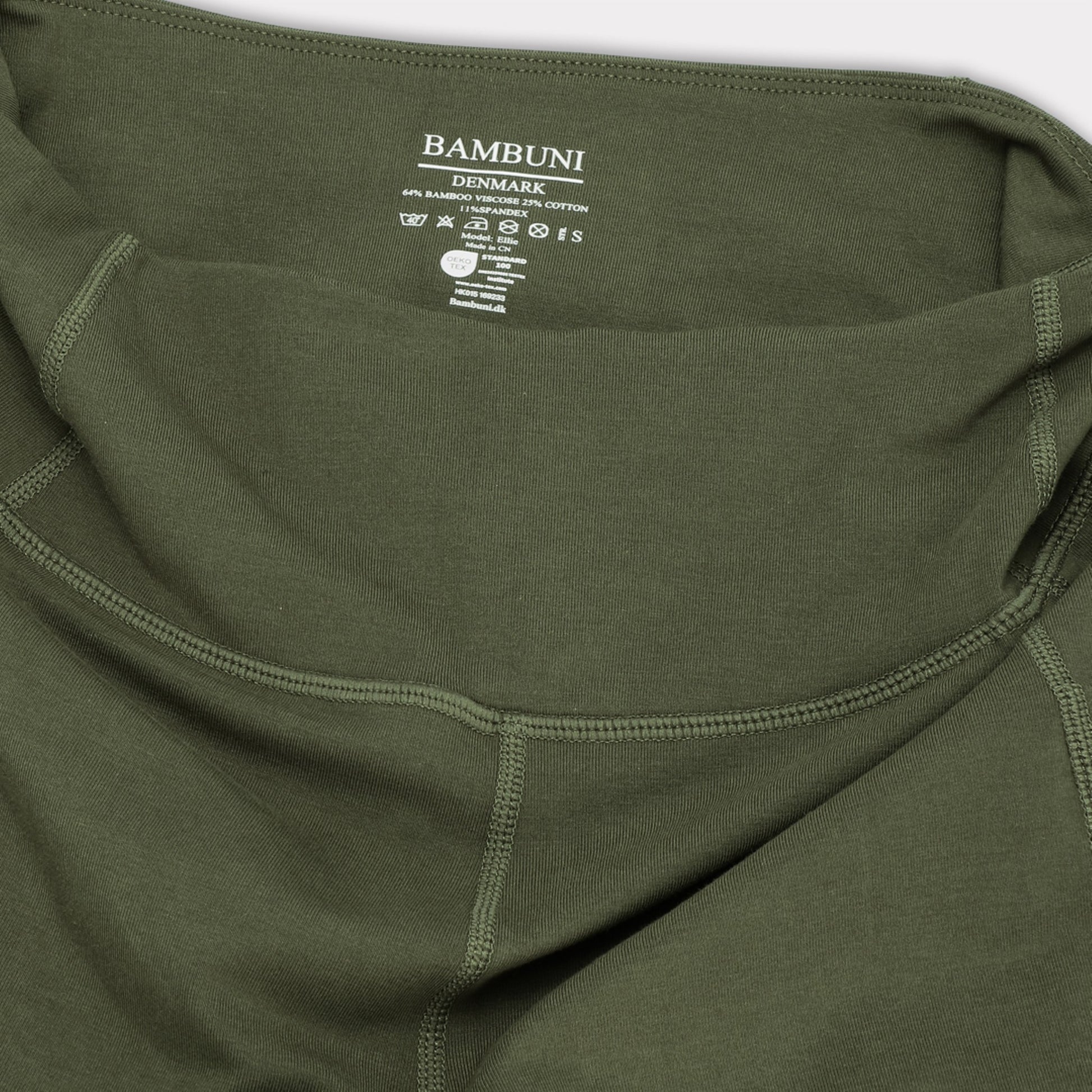 Grönt bambu fitnesstights för kvinnor