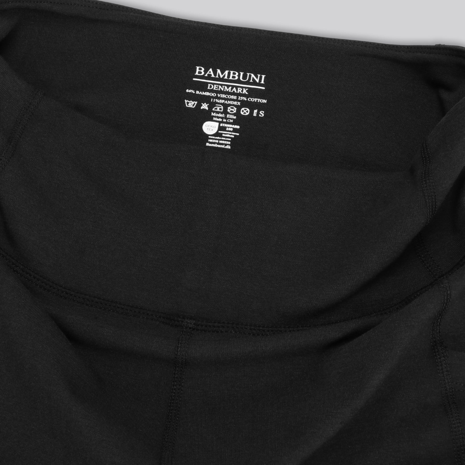 Svarta träningstights i bambu för damer