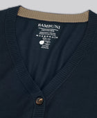 Marinblå bambukofta för damer