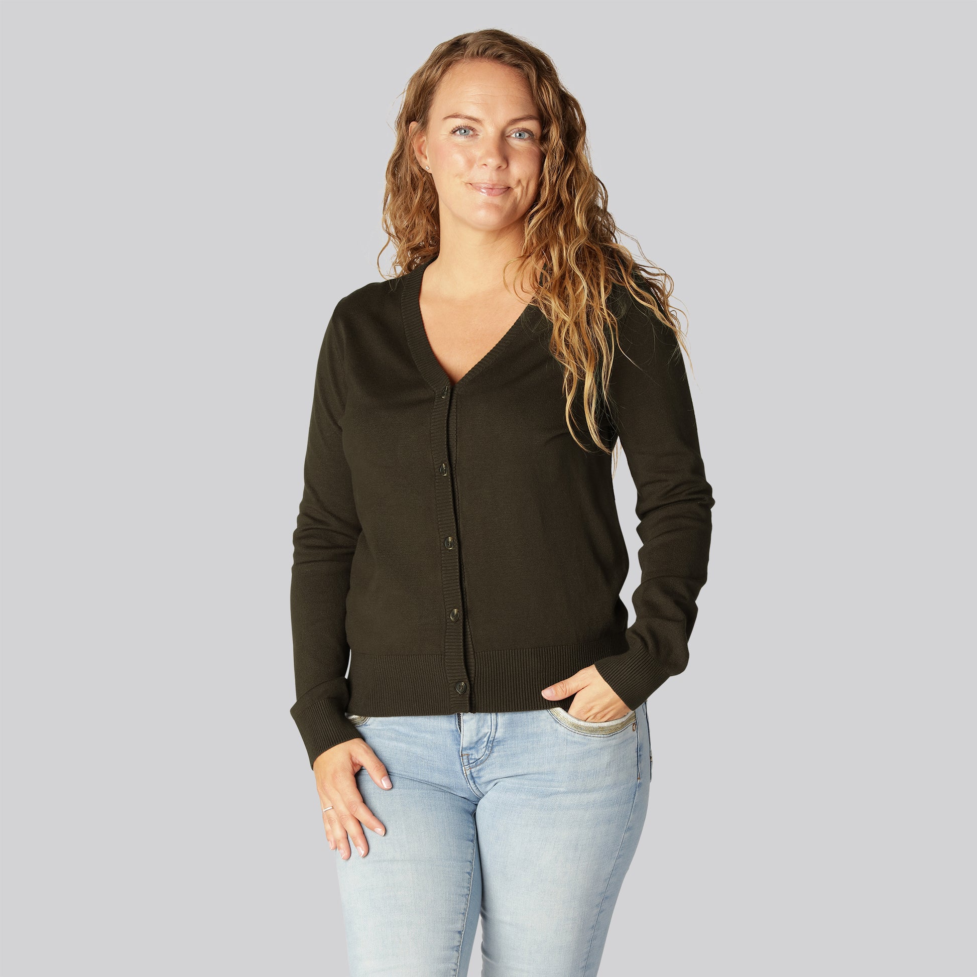 Brun bambukofta för kvinnor