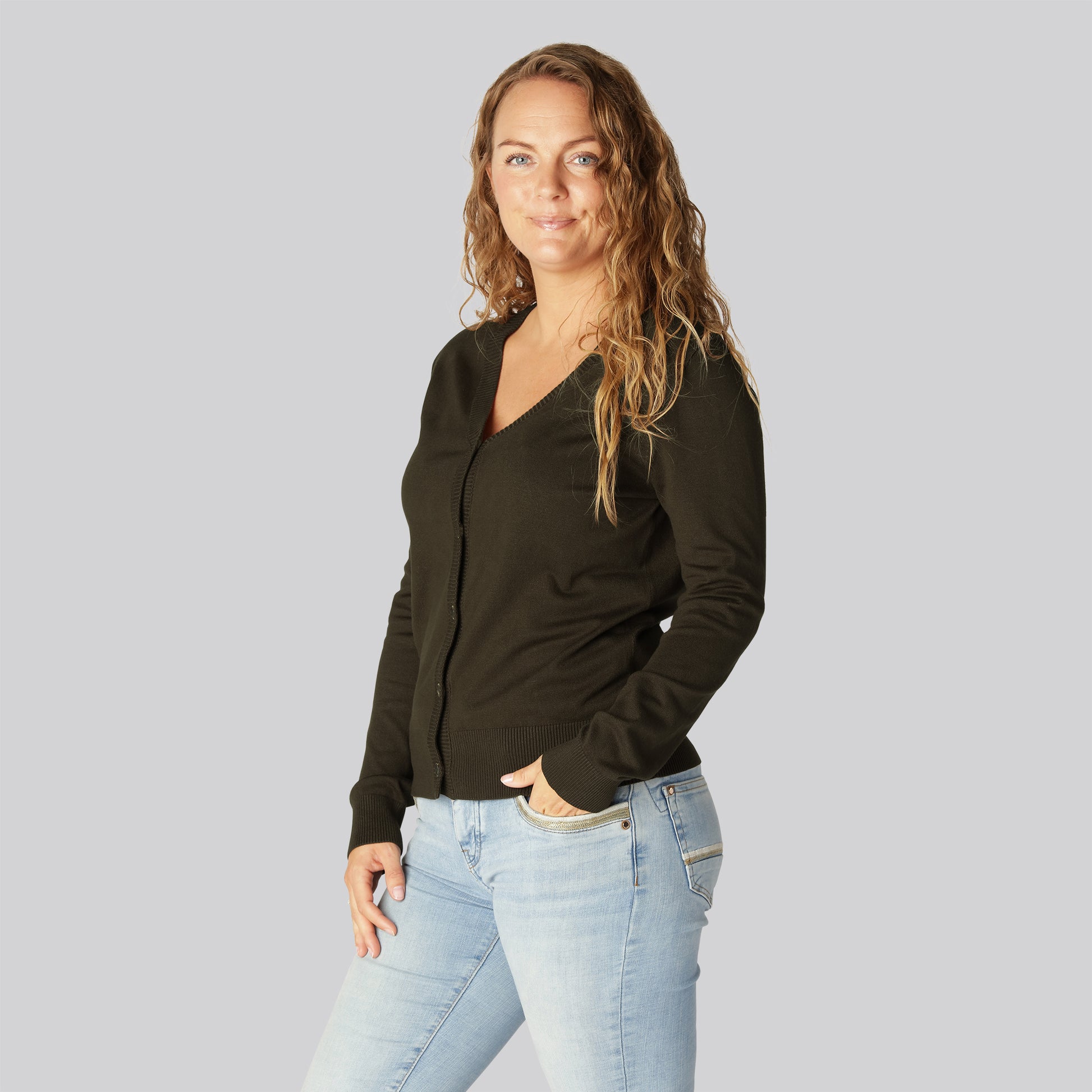 Brun bambukofta för kvinnor