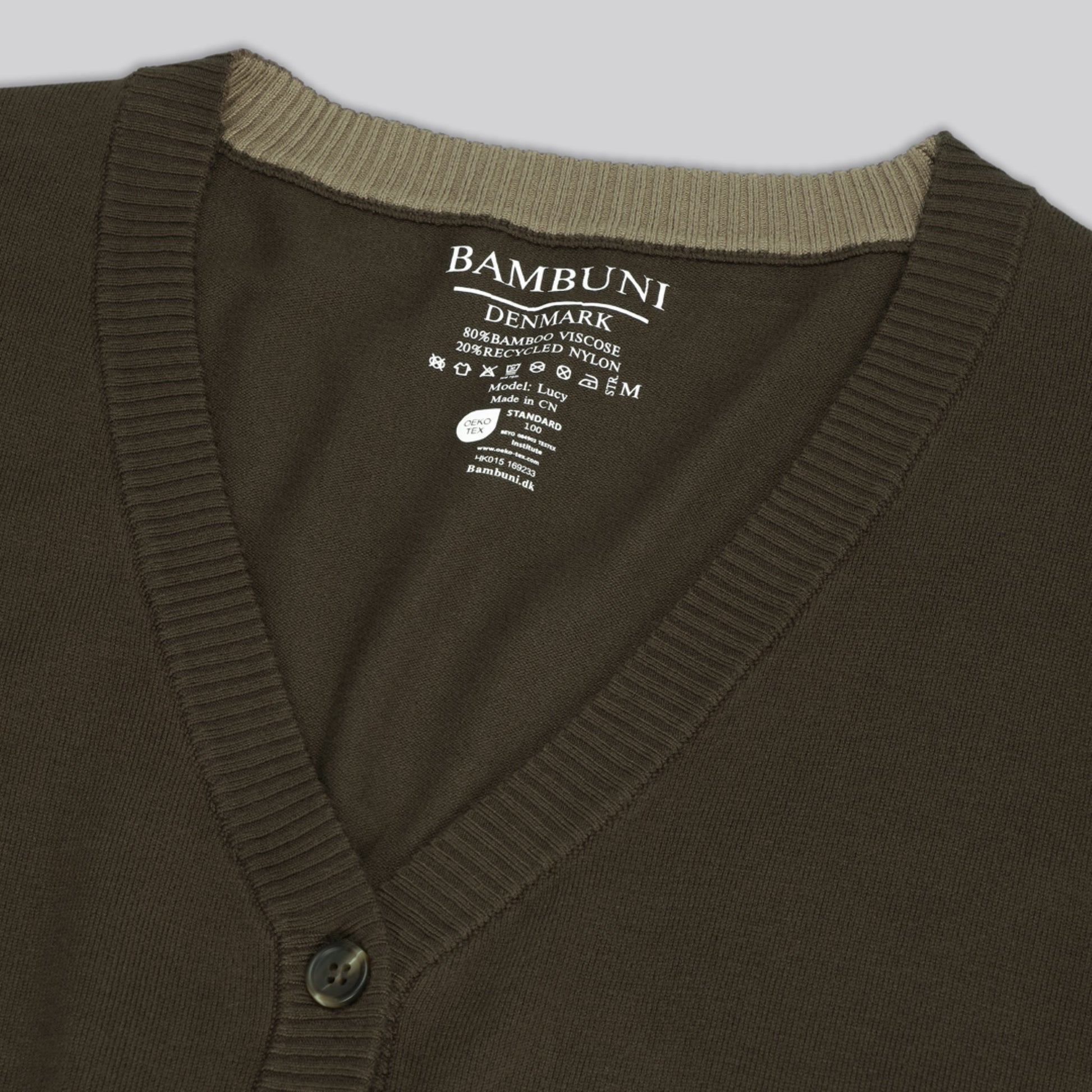 Brun bambukofta för kvinnor