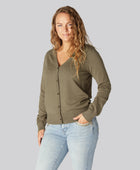 Sandfärgad bambukofta för kvinnor