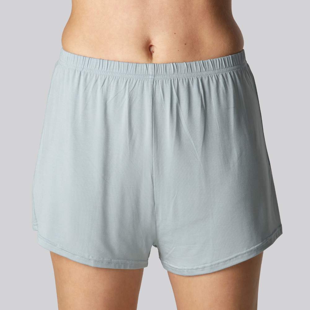 Nattshorts i ljusblått för kvinnor i bambu