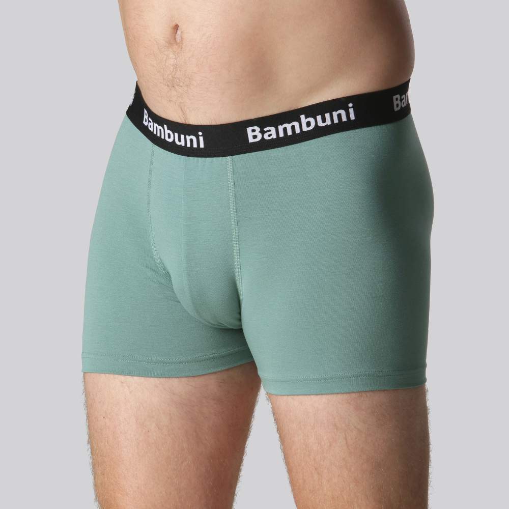 Bambutrosor i petrolgrönt