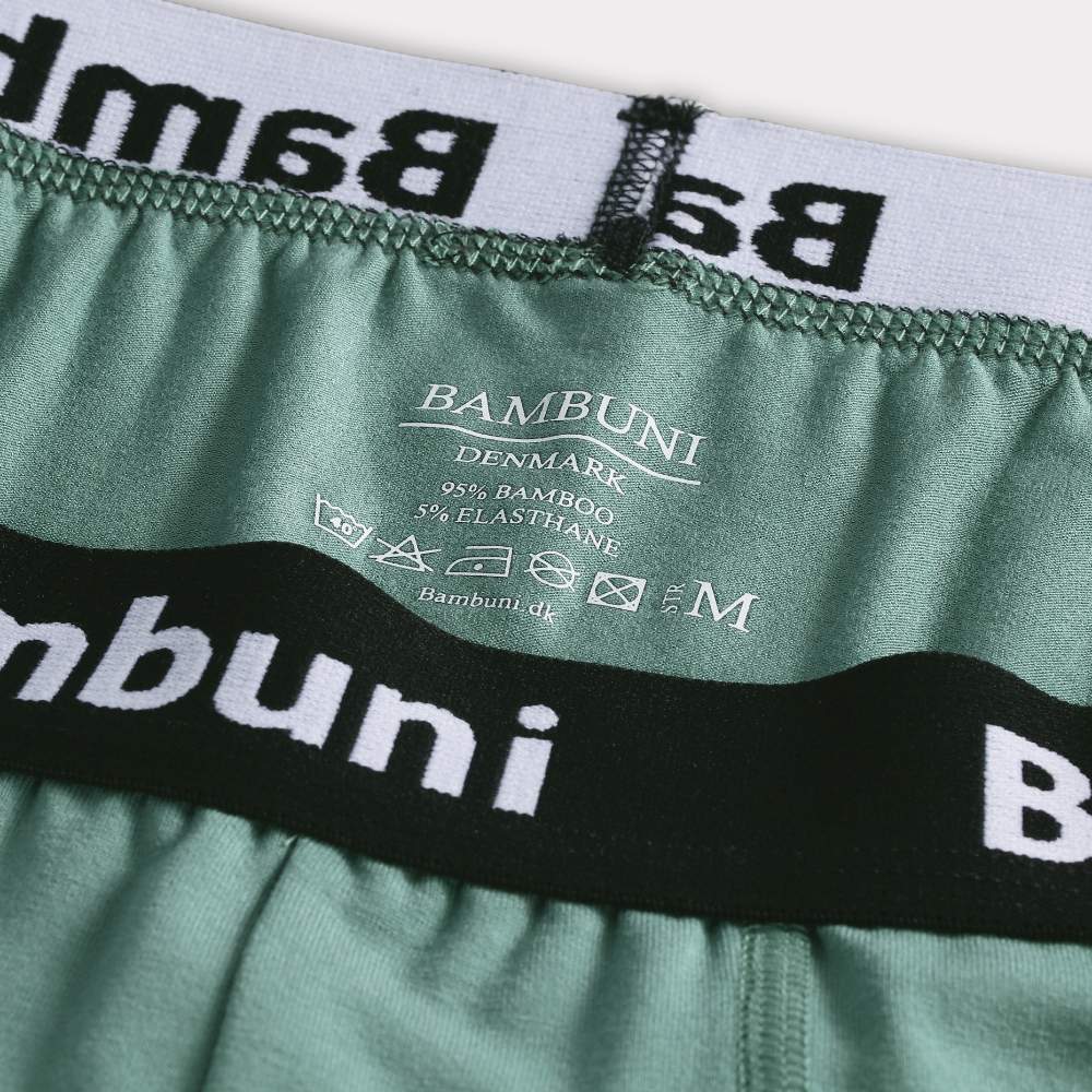 Bambutrosor i petrolgrönt