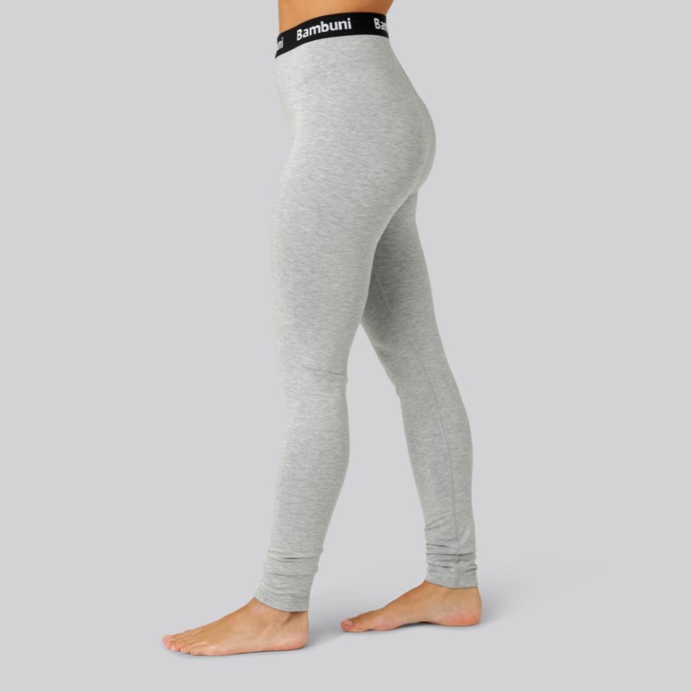Bambuleggings i grått för kvinnor