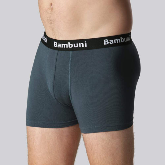 Bambutrosor i petrolfärg