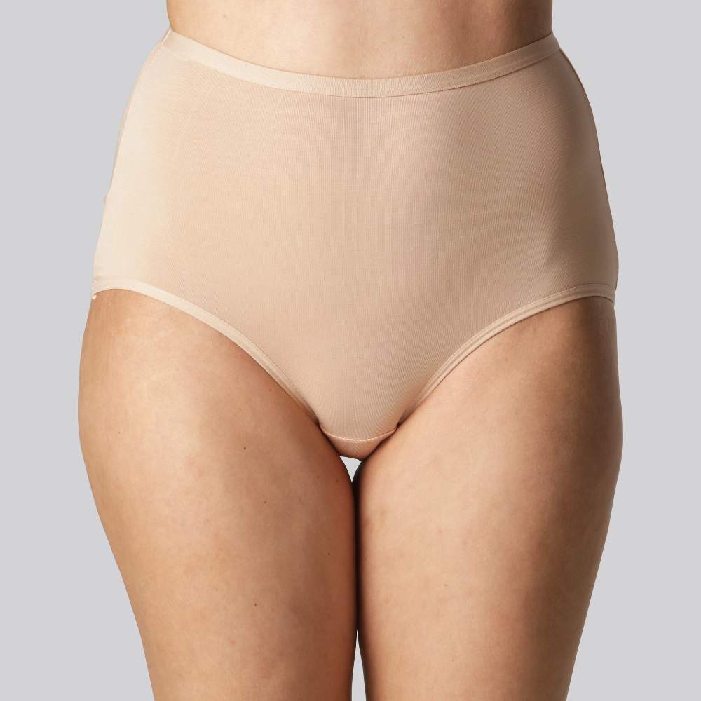 Beige maxitrosor i bambu