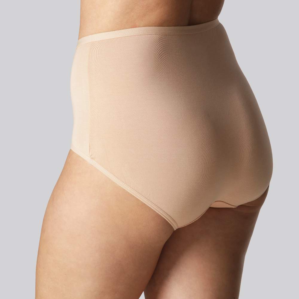 Beige maxitrosor i bambu