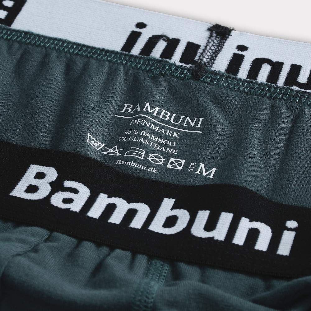 Bambutrosor i petrolfärg