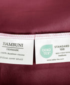 Örngott i bambu i vinrött