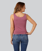 Damtopp i bambu i dusty rose med breda axelband