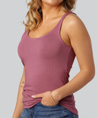 Damtopp i bambu i dusty rose med breda axelband