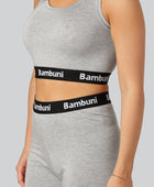 Bambutopp i grått för kvinnor