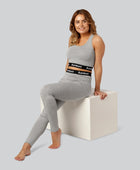 Bambutopp i grått för kvinnor