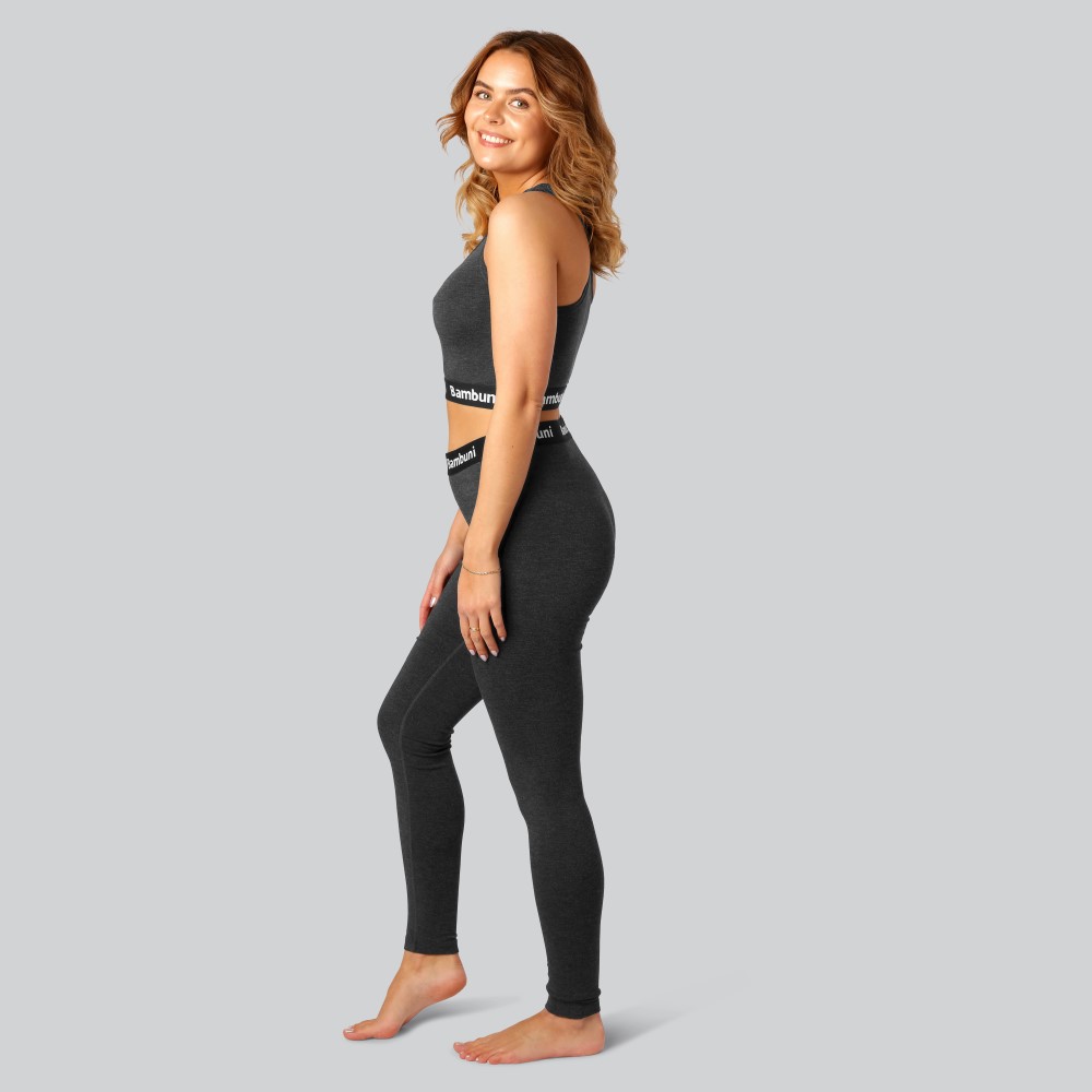 Bambutopp i antracitgrå för kvinnor